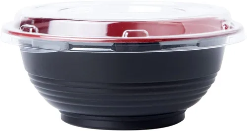 Miniatura 14 de Restaurantware Tazones de plástico para alimentos de 18 onzas, 200 recipientes desechables con tapa, aptos para Mircowave, sin BPA, cuencos