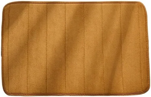 Miniatura 5 de Alfombra antideslizante de Baño para el Hogar, alfombra de lana de coral, absorción de agua, antideslizante, espuma viscoelástica, absorbente, Rojo