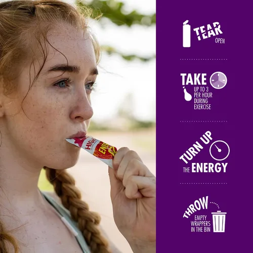 Miniatura 5 de HIGH5 Energy Gels – Geles deportivos de liberación rápida para potenciar los músculos para un rendimiento superior, jugo de fruta natural y sin