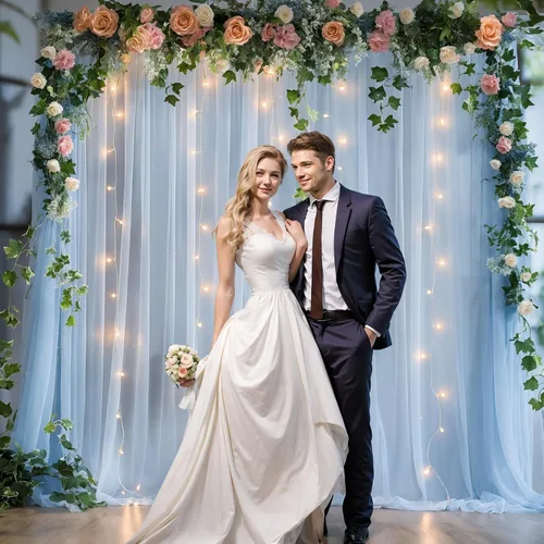 Miniatura 7 de Cortina de telón de fondo de tul azul bebé de 10 x 8 pies con cadena de luces para fiestas, cortinas de fondo transparentes para bodas, baby shower