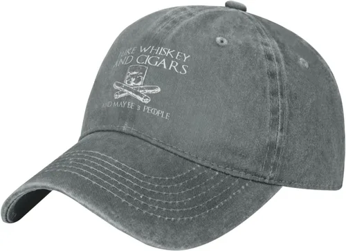 Miniatura 75 de Philysonic Funny Hat I Like Whisky and Cigars and Maybe 3 People Sombreros para Hombres Gorras de Béisbol Gorras Ajustables