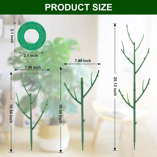 Miniatura 2 de Paquete de 5 estacas de soporte apilables para plantas Monstera para plantas de interior y exterior, accesorios de jardín para plantas trepadoras