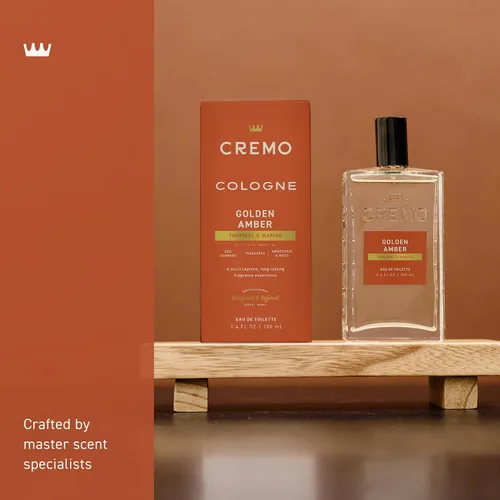 Miniatura 3 de Cremo Colonia para hombres - Espray de colonia Golden Amber para hombre, una combinación de grosella roja, piña, ámbar gris y musgo, fragancias