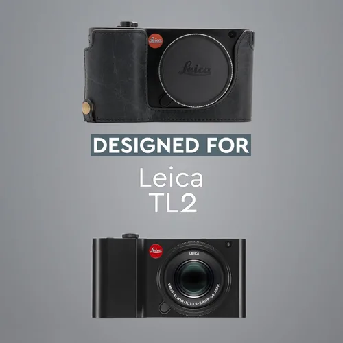 Miniatura 7 de MegaGear MG1283 Leica TL2, TL Ever Ready - Funda de piel auténtica para cámara con acceso a batería
