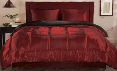 Miniatura 14 de Seda de satén suave de tamaño individual (juego de ropa de cama de 5 piezas, muchos más colores) seda satinada aguamarina, juego de sábanas, sábana