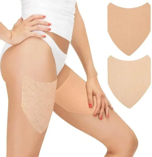 20 calcomanías antirozaduras en el interior del muslo, almohadillas ultrafinas antifricción para muslos, desechables, autoadhesivas, parches de