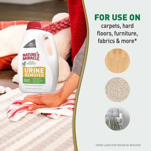 Miniatura 7 de Nature's Miracle Removedor de orina para perros, 128 onzas, fórmula enzimática, multicolor, 128.00 onzas líquidas (paquete de 1)