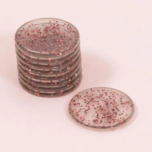 Miniatura 2 de Craftelier - Anillos de disco de plástico con purpurina L para encuadernación de álbumes de recortes para planificadores, agendas, cuadernos