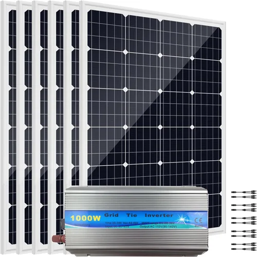 Miniatura 13 de Kit de panel solar con lazo de rejilla de 480 W y 12 V con inversor: 4 paneles solares mono de 120 W + 1000 W en rejilla MPPT Smart Microinversor