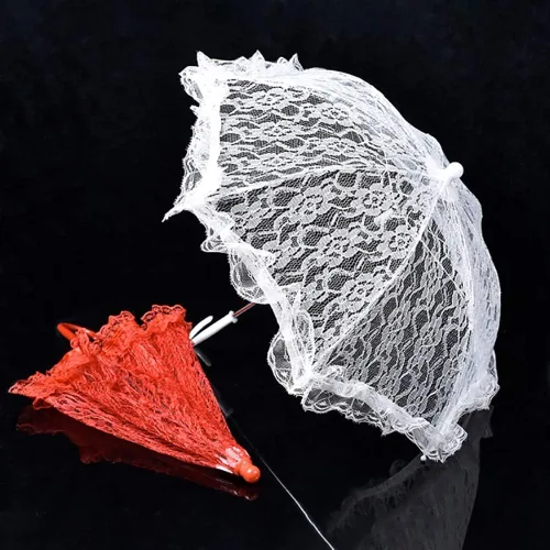 Miniatura 3 de La Moda De Encaje De Flor De Sol Paraguas De Algodón Bordado De Novia Paraguas De Encaje Sombrilla Romántico De Novia Paraguas Decoraciones De La