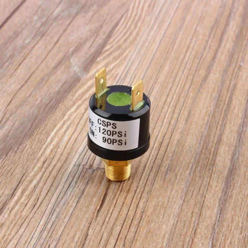 Miniatura 5 de Interruptor de control de presión para compresor de aire, 90-120 PSI, rosca 1/8-27NPT, CA 110-220V DC 6-36V, válvula de servicio pesado