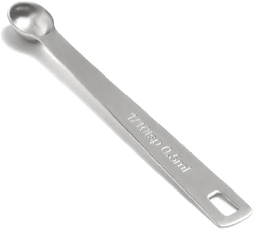 Miniatura 18 de 2 piezas 1/4 cucharadita (1/4 tsp, 1.25 ml, Tad) Cuchara de medición única pequeña, pequeñas cucharas de medida de acero inoxidable individuales