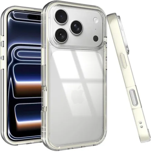 Miniatura 48 de Puxicu Funda acrílica 2 en 1 para iPhone 11 Pro, antiamarilleo, protección de grado militar, funda delgada a prueba de caídas para iPhone 11 Pro