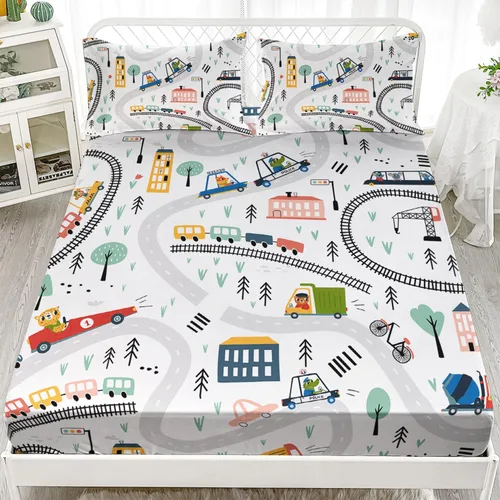 Miniatura 16 de AILONEN Juego de sábanas bajeras de mariposa y mariposa para niñas, juego de ropa de cama con diseño de mariposas y cerezos rosados, para regalo
