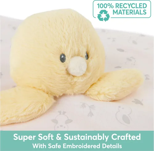 Miniatura 3 de GUND Baby Patito de Apego Suavemente Sostenible, Manta de Felpa de Animal de Peluche Hecha de Materiales 100% Reciclados, para Bebés y Recién