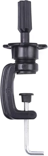 Miniatura 9 de EERYA Soporte para cabeza de maniquí de peluca, cabeza de maniquí de cosmetología, soporte de sujeción estándar, soportes de abrazadera, negro