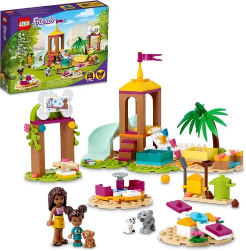 LEGO Friends Pet Playground 41698 Kit de construcción diseñado para hacer crecer la imaginación; el juego de animales viene con Andrea y 3 juguetes