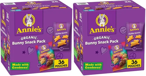 Miniatura 36 de Annie's Galletas orgánicas originales de Cheddar Squares horneadas, hechas con queso real, 11.25 onzas