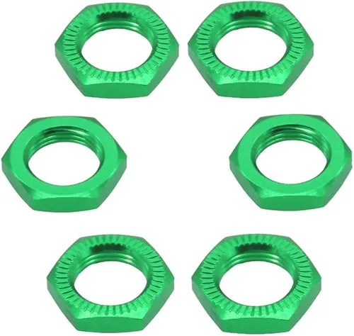 Miniatura 4 de Rosca de tuerca de rueda de aluminio de 0.669 in de 0.039 pulgadas para 1/7 1/8 modelo RC ARRMA 6s HSP Redcat Himoto Monster Trucks Off Road Buggy