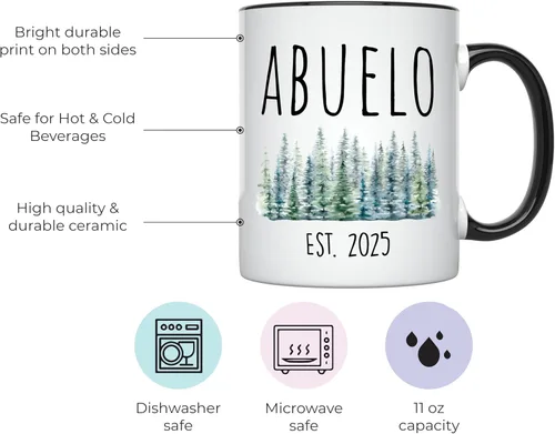 Miniatura 2 de YouNique Designs Taza de Abuelo en español, 11 onzas, Mejor Abuelo Del Mundo, Regalos Para Abuelo, Regalo Para Abuelo, El Mejor Abuelo Del Mundo