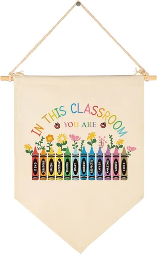 Miniatura 37 de Banner educativo con formas para decoración de pared de aula, regalo para profesores, escuela en casa, preescolar, guardería, decoración de pared