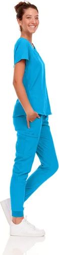 Miniatura 20 de Natural Uniforms Conjunto de ropa quirúrgica elástica para mujer con tallas regulares y pequeñas