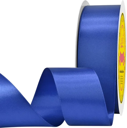 Miniatura 195 de Cinta de satén blanca antigua de doble cara de 1-1/2 pulgadas x 50 yardas, cinta de poliéster para envolver regalos, día de San Valentín, bodas