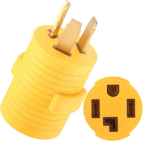 Miniatura 18 de Kanayu Adaptador de Secadora de 30 Amperios Compatible con Nema 6-50p a 10-30r Adaptador de Enchufe Macho de 3 Clavijas a Receptáculo Hembra de 3