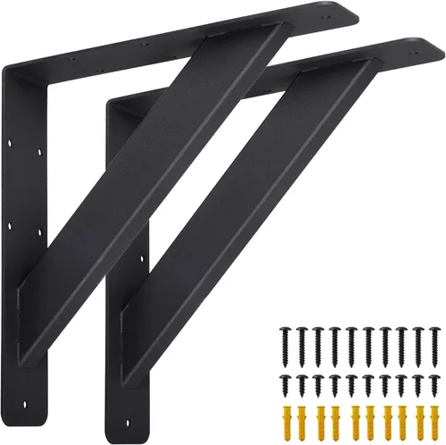 2 soportes de estante resistentes para encimera, soportes de estante de 10 x 10 pulgadas, soportes de estante flotante de bricolaje que soporta 90
