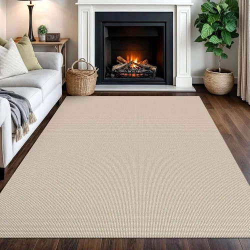 Miniatura 110 de IOHOUZE Alfombra de Área Lavable 4x6 Antideslizante con Respaldo de Goma Alfombras Tejidas para Entrada Interior Alfombras de Dormitorio Alfombra