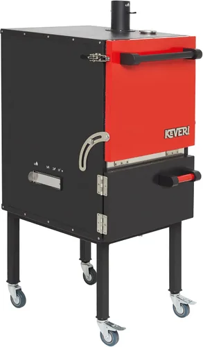 Miniatura 8 de Keveri H1 Inox Horno de Carbón de Acero Inoxidable Multiusos Parrilla, Ahumador, Asador, Horno, Horno de Pizza