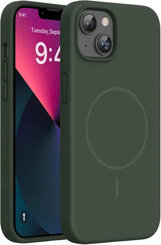Miniatura 107 de Miracase Funda diseñada para iPhone 13, con protector de pantalla de vidrio templado, forro de microfibra suave antiarañazos, funda de goma