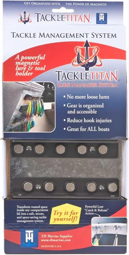Miniatura 4 de T-H Marine Tackle Titan - Sistema de almacenamiento de hangar de señuelos – Soporte magnético para señuelos de pesca montado en barco y organizador