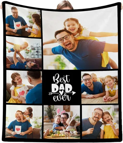 Miniatura 12 de Artsadd Mantas personalizadas con texto fotográfico, mantas de collage personalizadas con mis propias imágenes, fabricadas en Estados Unidos