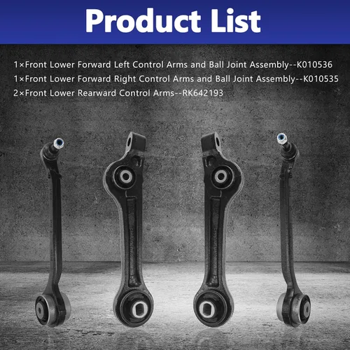Miniatura 3 de Brazo de control, repuesto para brazo de control delantero inferior con kit de suspensión de rótula compatible con Dodge Charger 2011-2019, Dodge