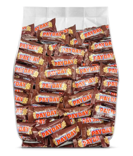 Miniatura 6 de PayDay Barras de Dulce Fun Size - 40 Barras de Dulce Envueltas Individualmente - PayDay a Granel Dulces de Maní y Caramelo - Dulces a Granel