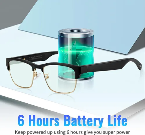 Miniatura 8 de Lentes inteligentes de audio Bluetooth – Lentes de luz azul para mujeres y hombres, sonido de oído abierto con micrófono y altavoces, filtro de luz