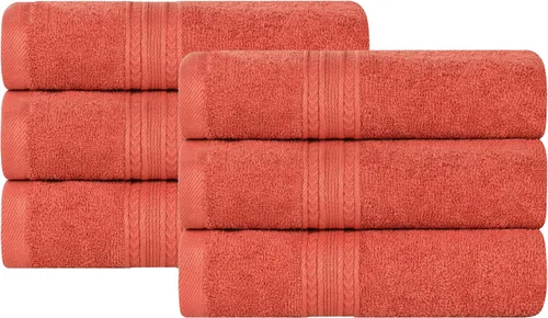 Miniatura 7 de Superior Juego de 6 toallas de mano de algodón ecológico, toallas pequeñas para spa, hotel, baño de invitados, cocina, secado rápido, suave