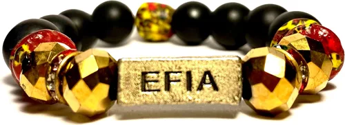 Miniatura 27 de Pulseras africanas tradicionales con nombre nacido en el día para mujeres de Ghana, materiales naturales, ajuste cómodo y holgado