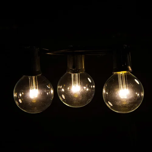 Miniatura 6 de Tira de luces para terrazas, 100 pies, con 100 focos transparentes G50