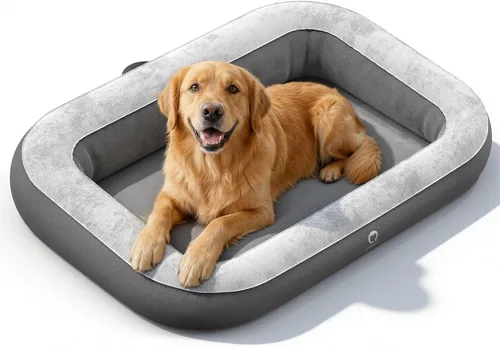 Miniatura 9 de QPAU Cama inflable para perros de 47 pulgadas para viajes en casa y al aire libre, colchón para mascotas para perros pequeños, medianos y grandes