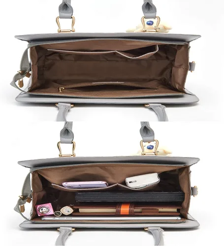 Miniatura 96 de Bolsos de mano de moda para mujer, bolsa de hombro, asa superior, bolsa de mano, juego de 4 piezas