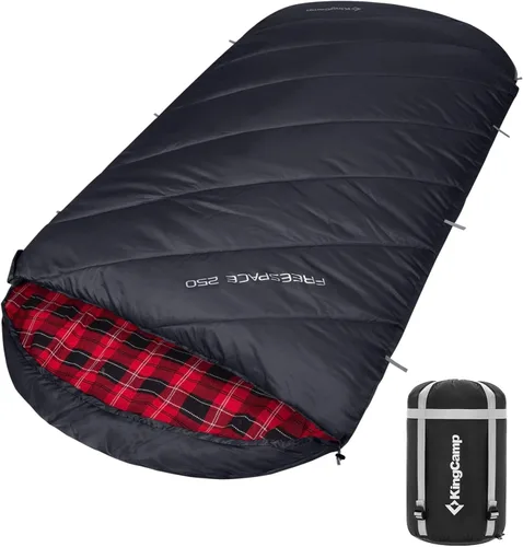 KingCamp Sleeping-Bags Sleeping Bag for Adults, Cold Weather & Warm Extra Wide Big & Tall XL Portable Waterproof Flannel Sleeping Bags