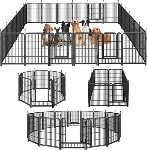Miniatura 13 de Corralito para perros, valla portátil para perros al aire libre, corralito para perros grandes, medianos y pequeños, vallas para perros
