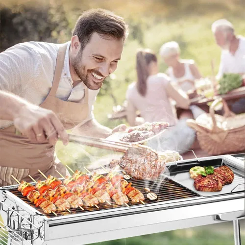 Miniatura 5 de Fu Store Brochetas de bambú de 6 pulgadas, paquete de 100 palitos de bambú, brochetas Shish Kabob, parrilla, aperitivo, fruta, maíz, fuente