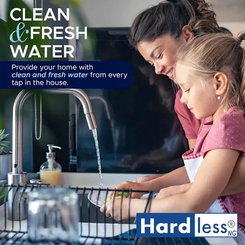 Miniatura 4 de Hardless NG4L Filtro de agua para toda la casa - Dispositivo de ablandamiento sin sal - Reduce la cal, sedimentos y más - Compacto, fácil
