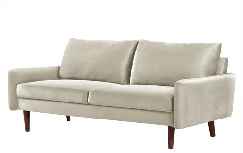 Miniatura 3 de Container Furniture Direct Kent - Sofá de terciopelo para salas de estar modernas y espacios compactos, cómodo sofá de 3 plazas, muebles de estudio