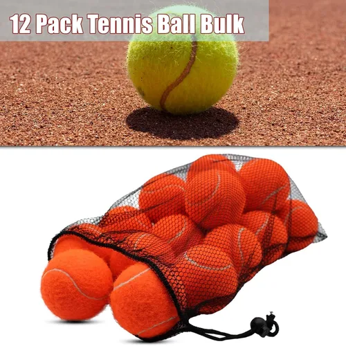 Miniatura 5 de Magicorange Pelotas de tenis, paquete de 12 pelotas de tenis de entrenamiento avanzado, pelotas de práctica, vienen con bolsa de malla para un fácil
