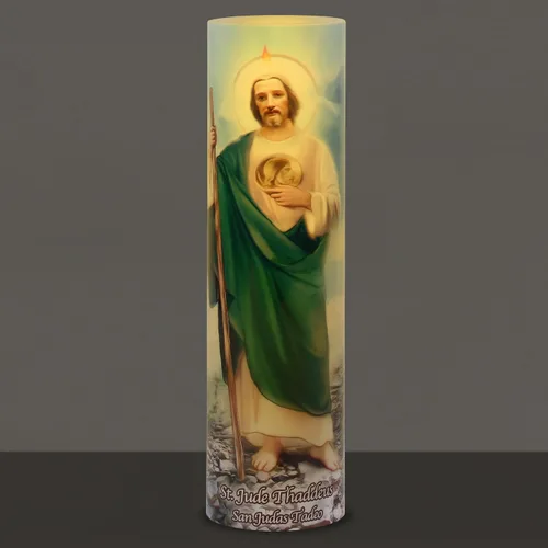 Miniatura 2 de Vela LED de oración de devoción sin llama Saint Jude
