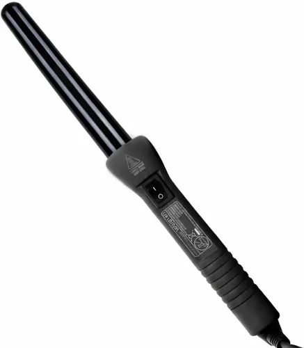 Herstyler Grande - Varita rizadora de cerámica, voltaje dual de 1 pulgada para cabello largo y corto, iones negativos (negro)